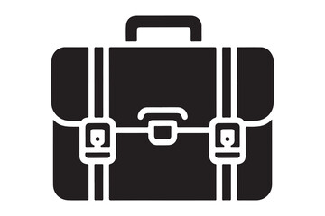 Briefcase business flat vector icon