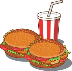 hamburger and cola