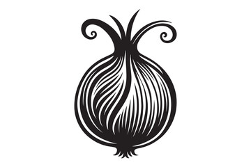 Abstract Garlic Vector Art for Creative Food Projects