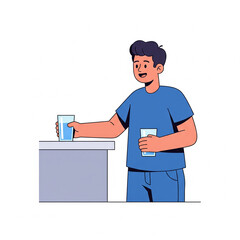 take a glass of water