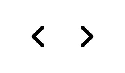 Obraz premium Left and right arrow icons with transparent background