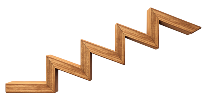 Wooden Zigzag Arrow Pointing Upward Isolated on Transparent Background – Symbol of Growth and Success
Upward Wooden Arrow in Zigzag Shape – Concept of Progress, Business Growth, and Positive Trend