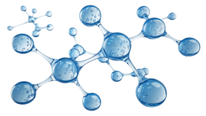 Molecular structure isolated on transparent background