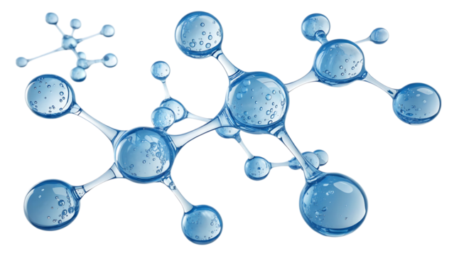 Molecular structure isolated on transparent background