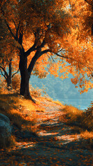 Ethereal Dance of Colored Leaves: A Vibrant Testament to Nature's Seasonal Symphony and the Unwavering Beauty of Autumn's Richly Hued Tapestries