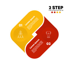 Vector circle arrows infographic, cycle diagram, graph, presentation chart. Business concept with 2 options, parts, steps, processes.	