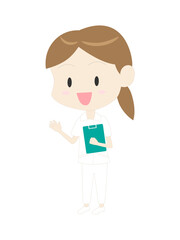 白衣を着た看護師のイラスト