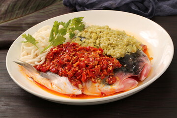 Chinese cuisine, Cantonese cuisine, double pepper fish head