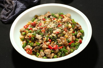 Chinese cuisine, Cantonese cuisine, Double Pepper Chicken