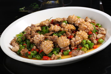Chinese cuisine, Cantonese cuisine, double pepper abalone chicken