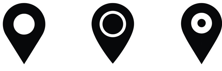 GPS Location Pin Map Pointer Vector Icon Set