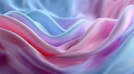 Obraz premium Soft pastel fabric drapes in gentle waves