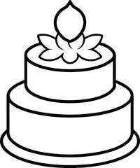 wedding cake vector illustration