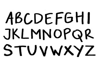 Realistic Alphabet Letters Marker Pen Shape Brush Font Transparent Background HD