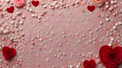 red rose petals with water droplets