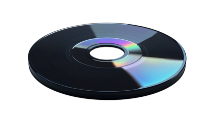 Sleek compact disc CD or DVD 3D render on white background
