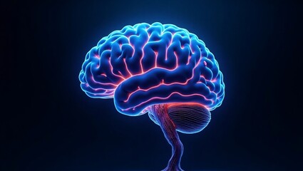 "Glowing AI Brain with Circuit Tree Roots – Artificial Intelligence Concept"