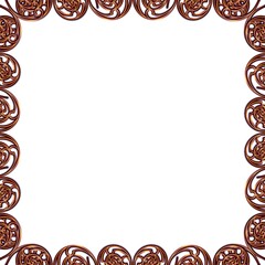 abstract floral frame seamless pattern