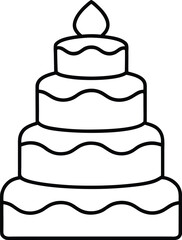 wedding cake vector illustration
