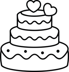 wedding cake vector illustration
