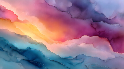 Ethereal Dance of Colors: An Abstract Watercolor Journey of Emotion and Interpretation