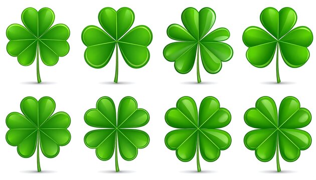 Collection of stylized cloverleafs (1)