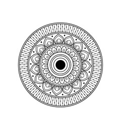  Black and White Mandala 