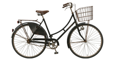 Vintage Black Bicycle With Basket