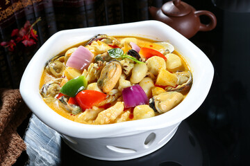 Chinese cuisine, Cantonese cuisine, curry seafood