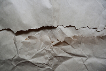 Crumpled Kraft paper surface.Material, background material, design background.