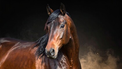 Fototapeta premium Close-up of a horse's head and neck