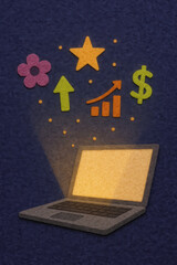 Transformation and success glow with soft light as achievement and growth cast positive progress around development