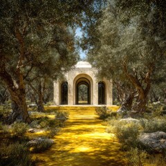Temple in Woods