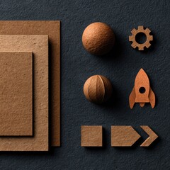 Wood Shapes Still Life Art