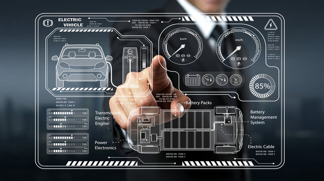 Innovative Concept of Electric Vehicle Technology with User Interface and Data Display for Future Automotive Industry Advancement