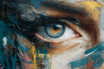 Vibrant Urban Canvas: A Visual Symphony of Color, Culture, and Expression Captured on an Artistic Graffiti Wall in the Heart of the City