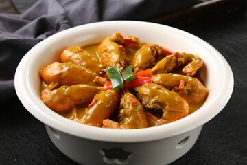 Chinese cuisine, Cantonese cuisine, Curry Emperor Yuanbao Shrimp