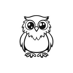 Fototapeta premium owl on white background