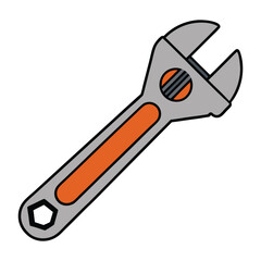 An adjustable wrench with a movable jaw fits various bolt sizes. Durable, versatile, and essential for tightening or loosening nuts in plumbing, automotive, or DIY tasks.
