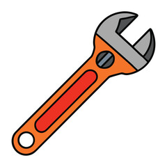 An adjustable wrench with a movable jaw fits various bolt sizes. Durable, versatile, and essential for tightening or loosening nuts in plumbing, automotive, or DIY tasks.
