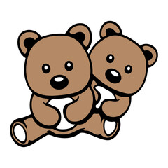 2 Bear Woman Man Love Couple Romantic Valentine's Day
