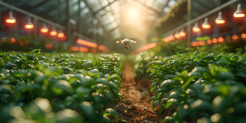 plants in a greenhouse