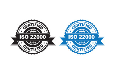ISO 22000 occupational health and safety management system certified badge