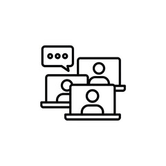 Online meeting and communication icon
