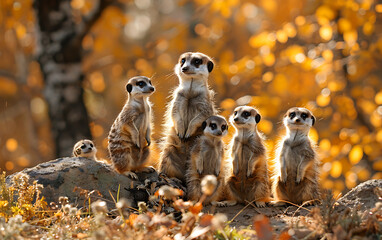 meerkat sitting on the ground
