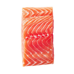 Fresh salmon fillet, top view