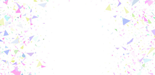 Happy Round Decoration Desig Celebrate Confetti Transparent Vector White Background. Fun Rain Pattern. Abstract Dust Backdrop