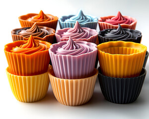 cupcakes on a white background
