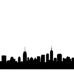 Fototapeta premium new York city skyline with transparent background PNG and JPEG image 