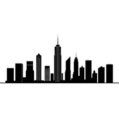 Fototapeta premium new York city skyline with transparent background PNG and JPEG image 